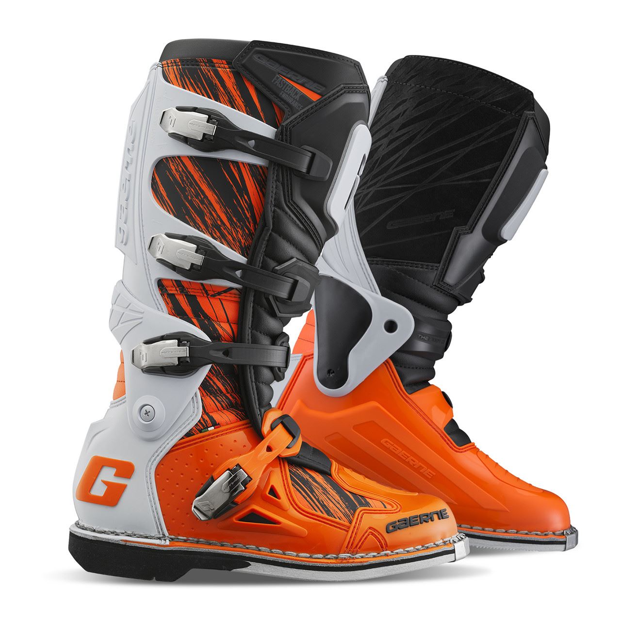 Gaerne Fastback Motocross Boots Orange White Black
